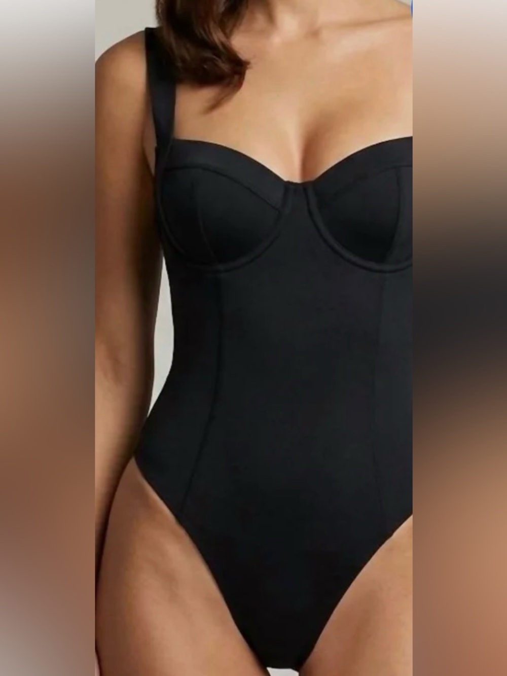 New TA3 Hi-Cut Lifty Sculpting Swimsuit. Black. Medium Regular /Long B-C Cup.